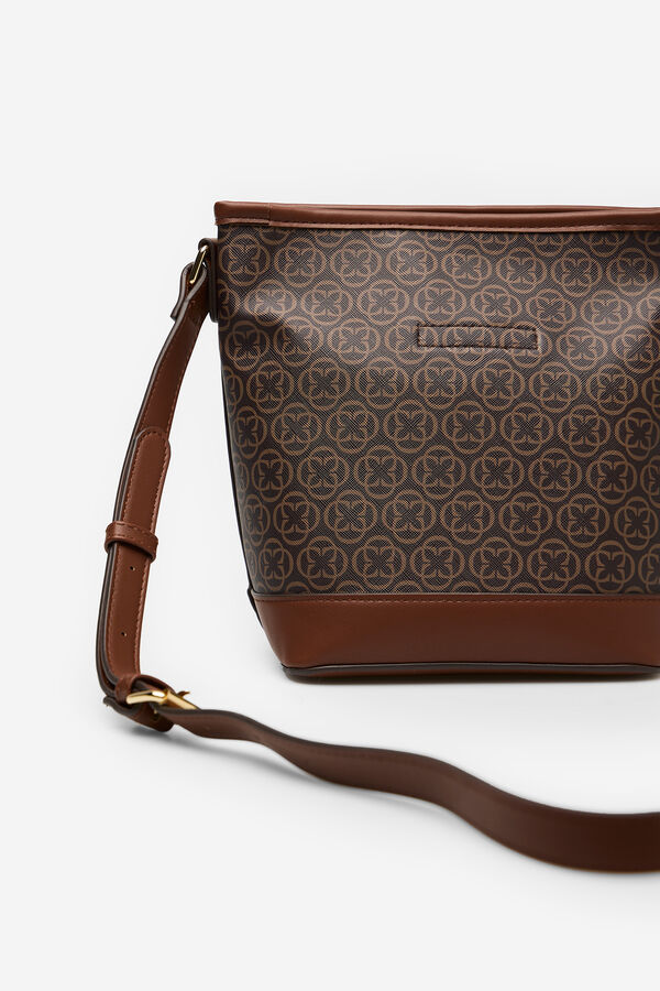 Cortefiel Bucket monogram Printed brown