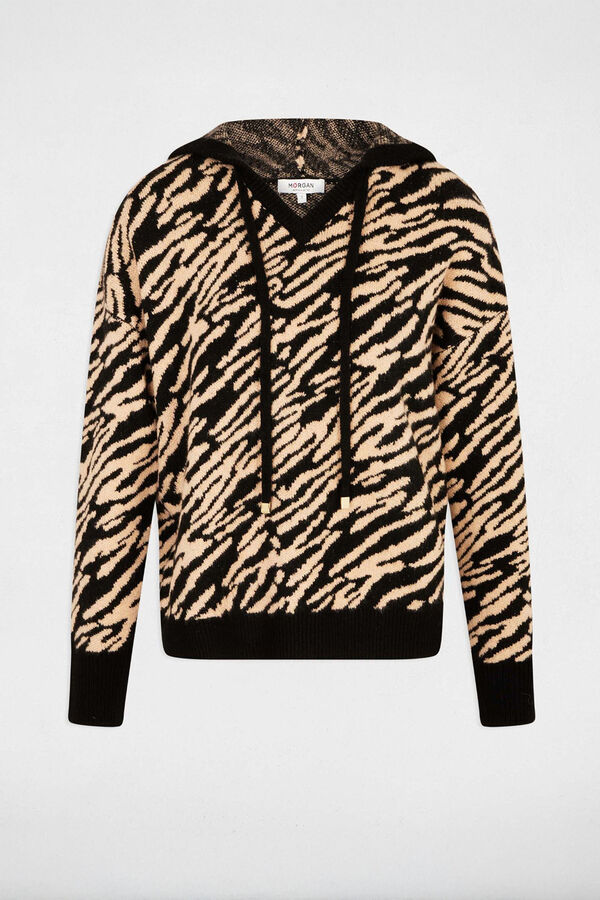 Morgan Camisola curto com capuz Preto