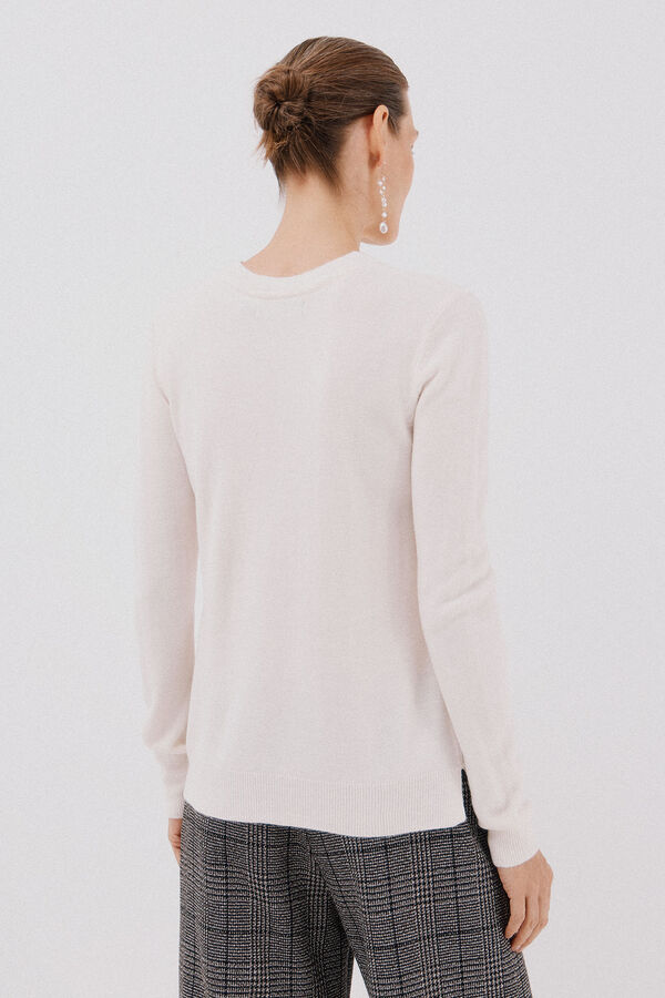 Cortefiel Soft feel jumper Ivory