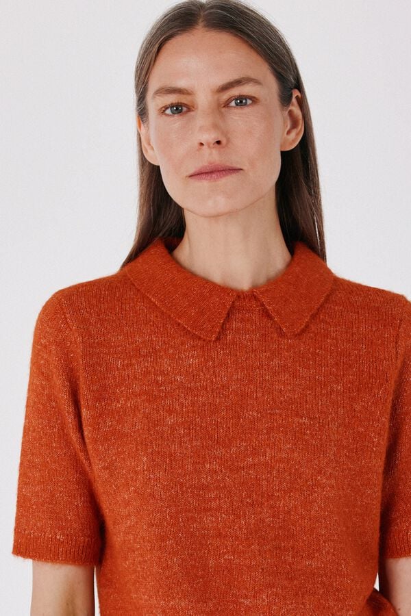 Cortefiel Polo neck jumper Orange