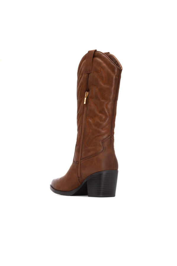 XTI Botas de cowboy femininas Castanho
