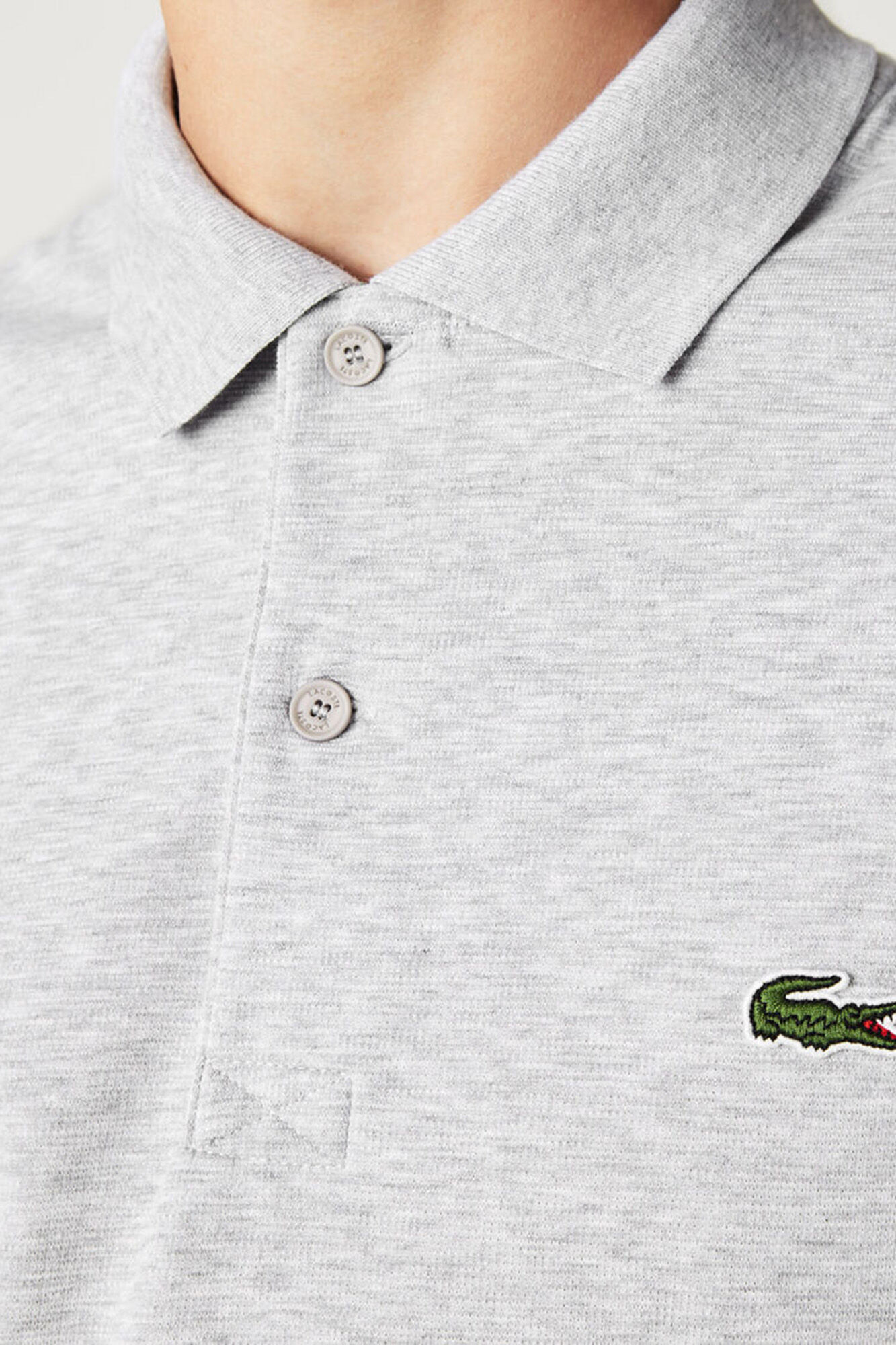 Lacoste Polo com bordado de crocodilo costurado