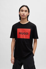 HUGO T-shirt de manga curta Preto