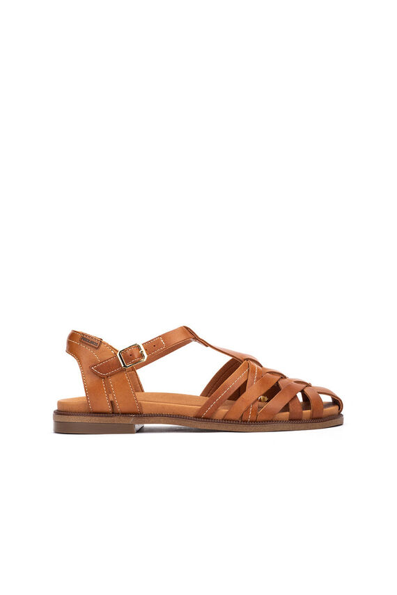 Sandalias planas con hebilla para mujer