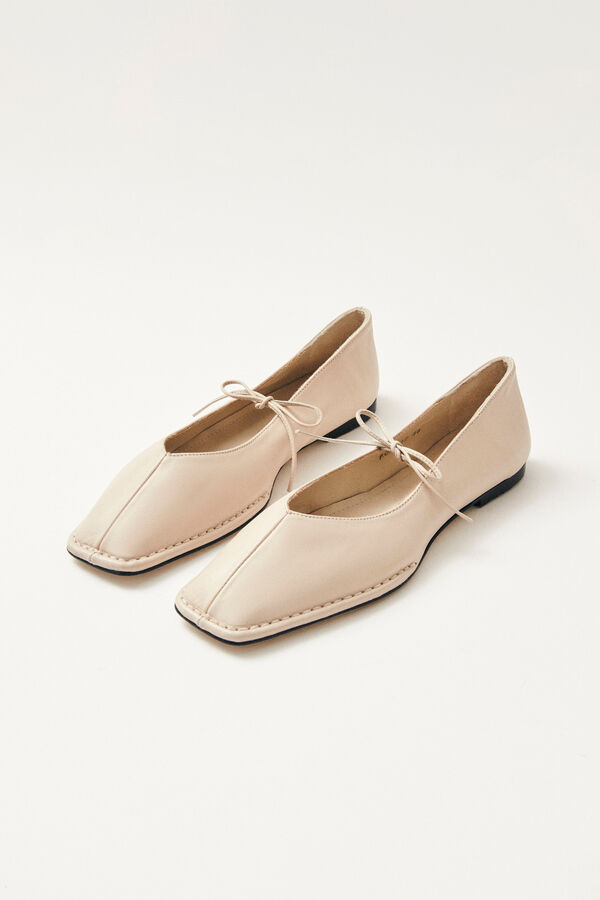 Alohas Sabrinas de couro Sway Ecru