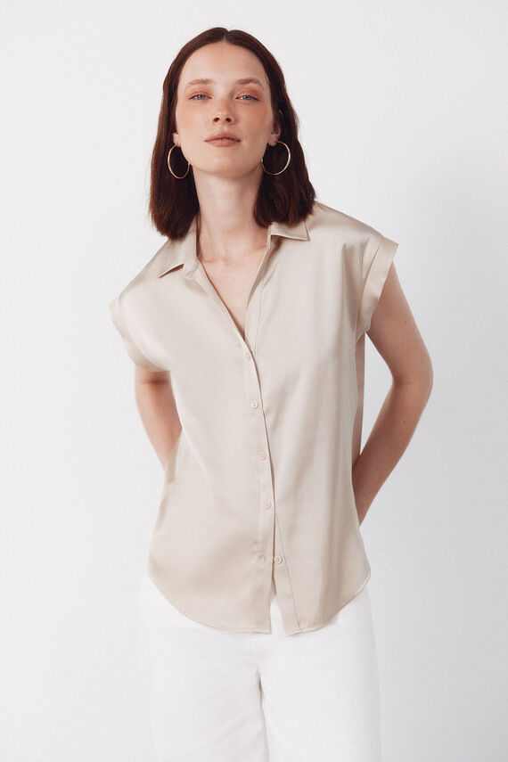 Camisa satinada