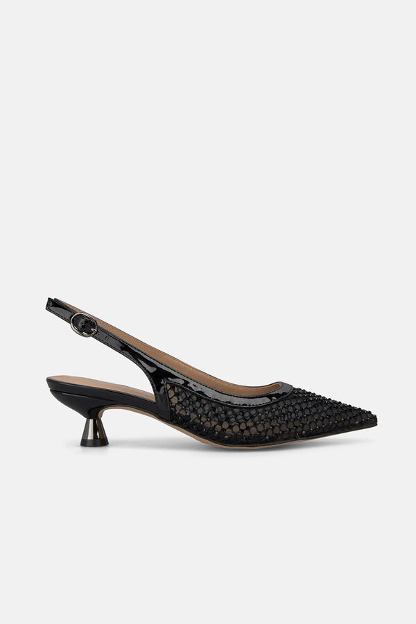 Alma en Pena Zapato tacon bajo destalonado Negro