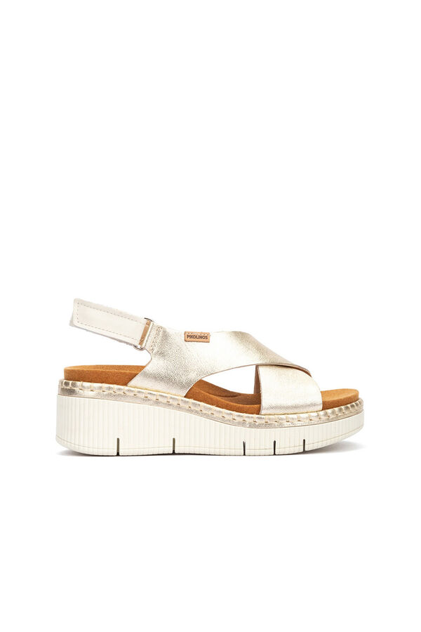 Pikolinos Women's wedge sandals with adhesive fastening White