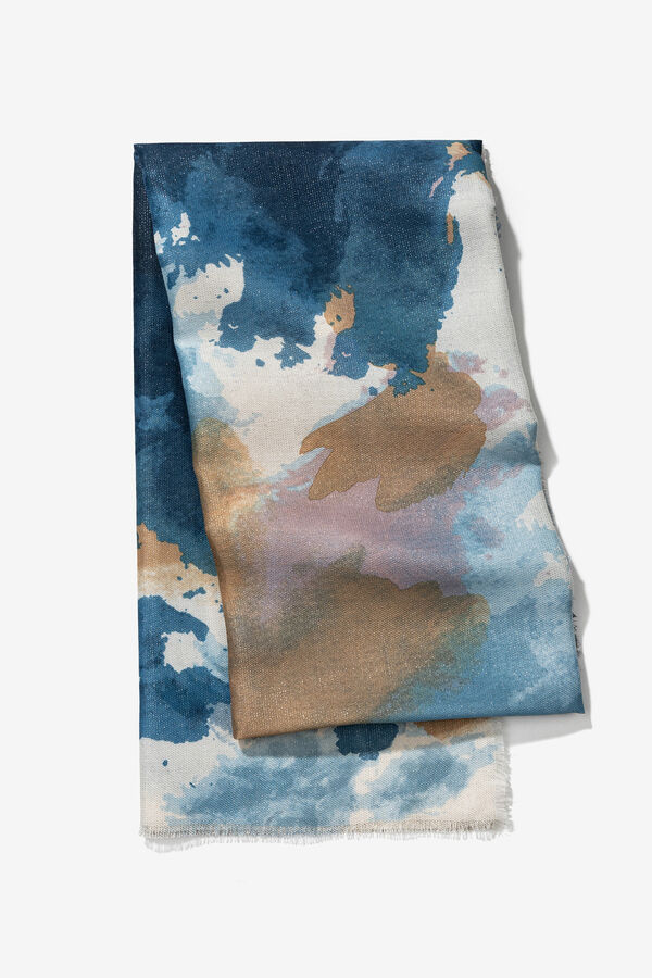 Vilanova Lenço retangular estampado Tostado