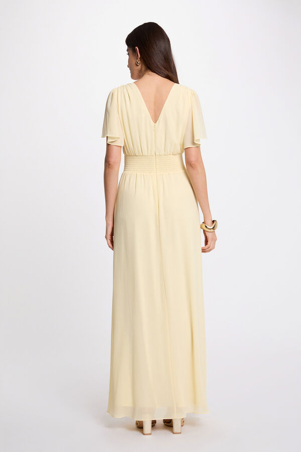 Morgan Vestido comprido fluido Amarelo