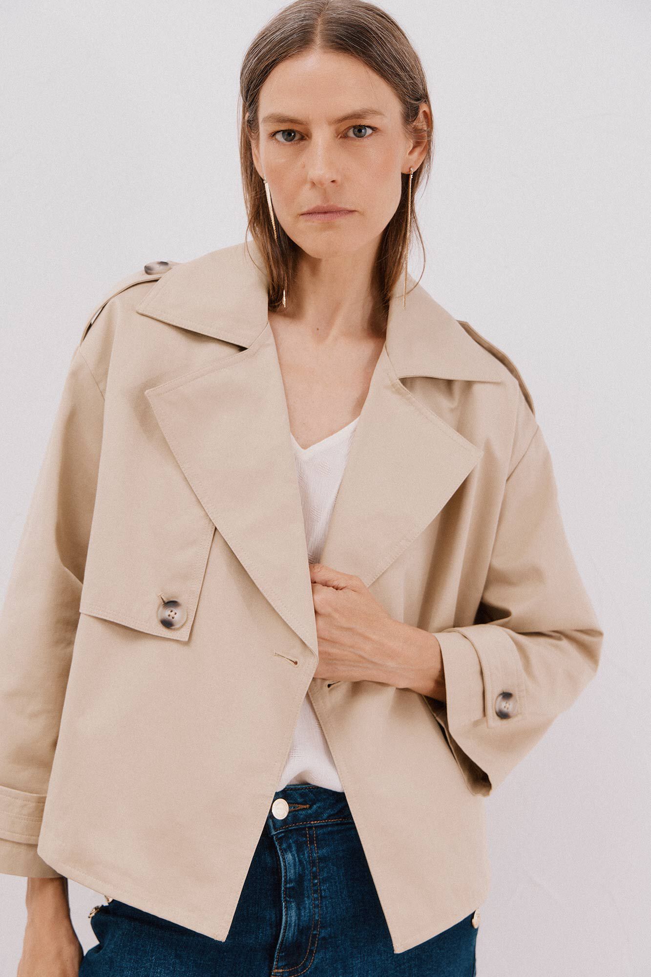 Cortefiel Short trench coat