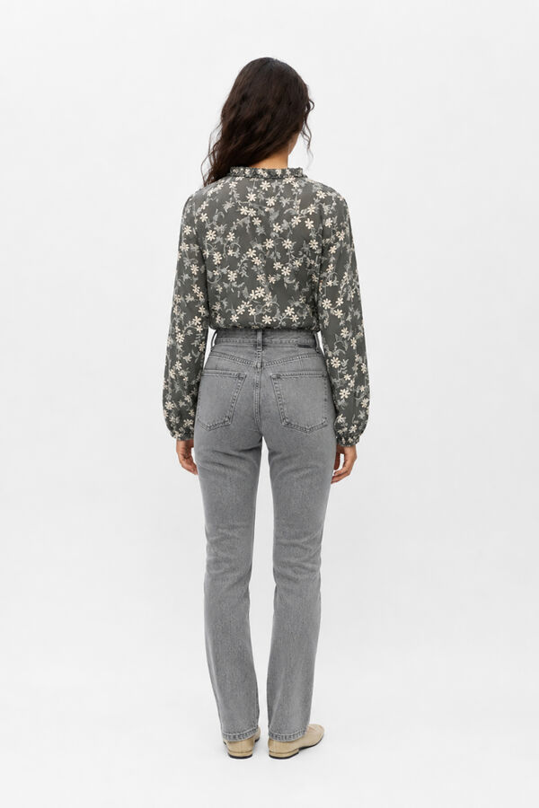 Object Blusa em tecido bordado Cinzento