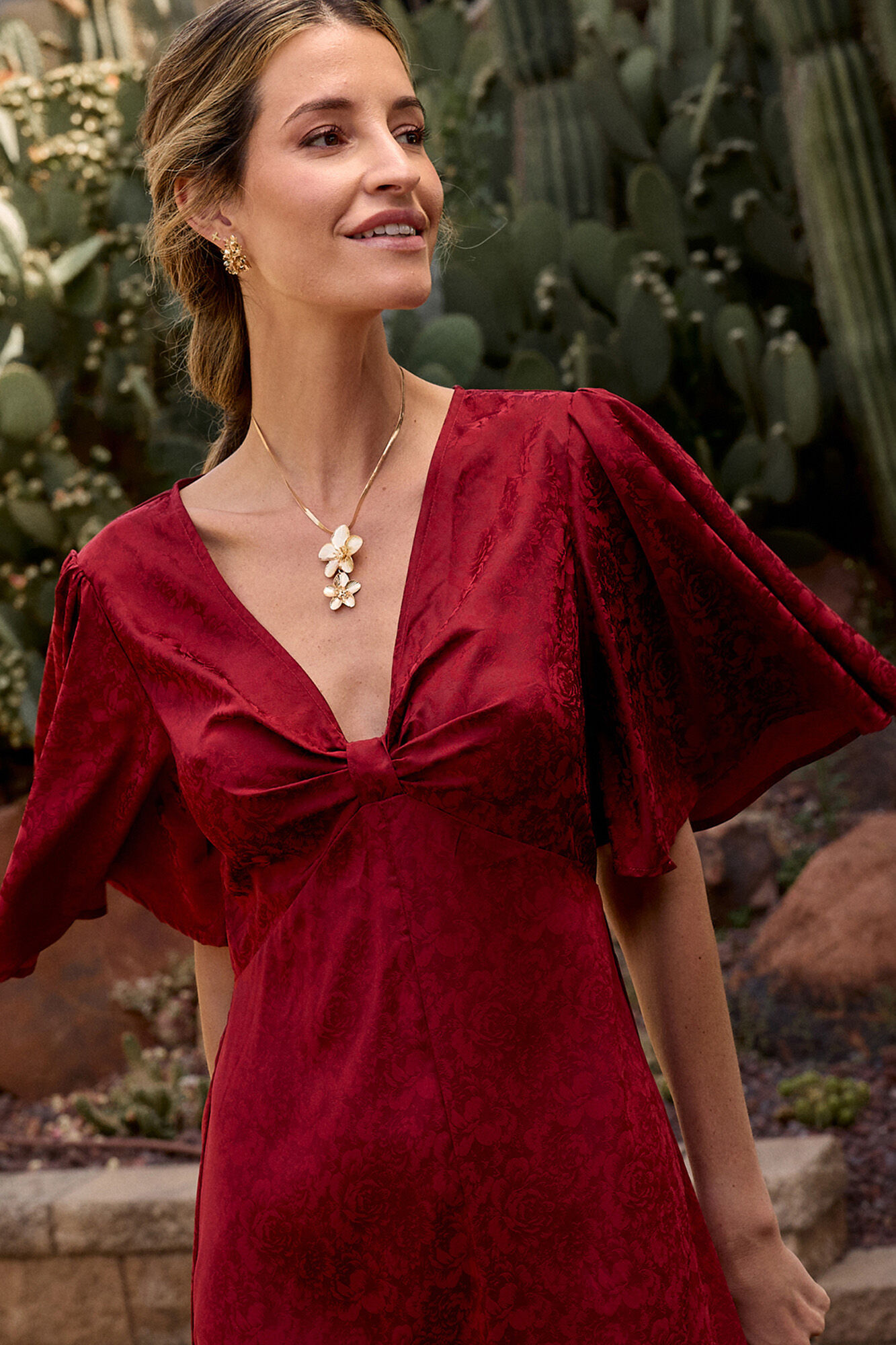 Pol&iacute;n Et Moi Vestido longo estampado