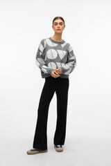 Vero Moda Camisola de malha com gola redonda  Cinzento