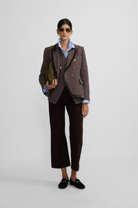 Silbon Blazer clássico xadrez trespassado