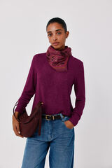 Cortefiel Soft basic T-shirt Maroon