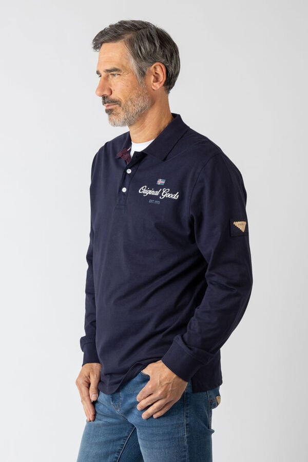 Privata Polo de manga comprida Azul