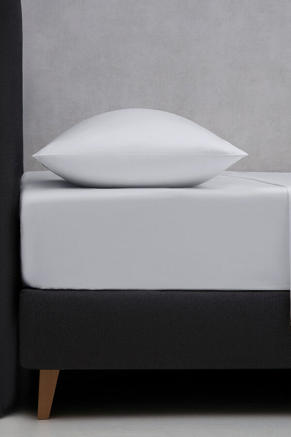 Cortefiel Sheet Bajera Satén 400 Hilos  Bed 150-160 cm White