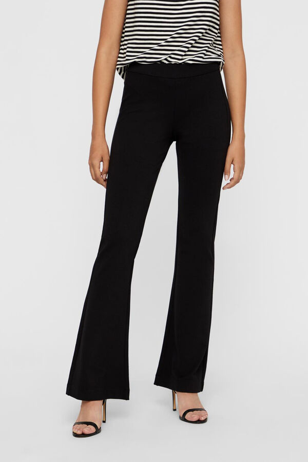 Vero Moda Mid-rise flared trousers Preto