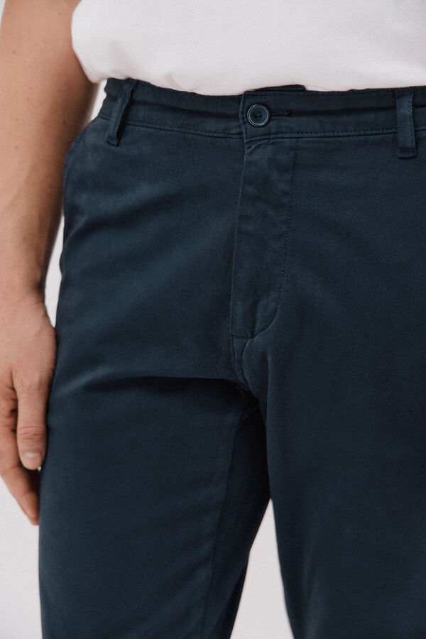 Cortefiel Washed chinos pants Navy