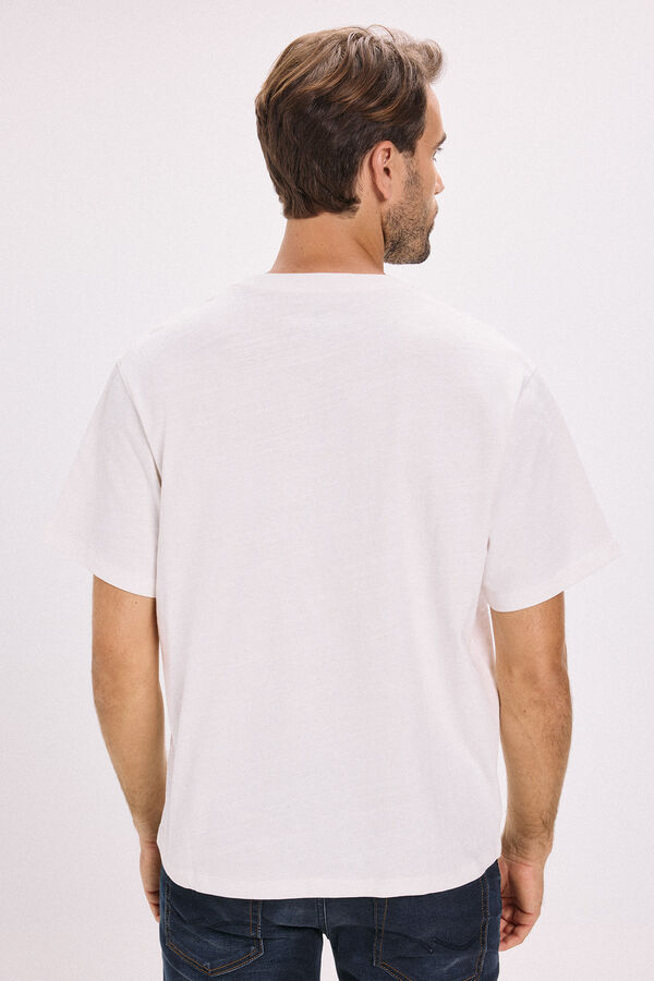 Jack & Jones T-shirt básica com estampado frontal Branco