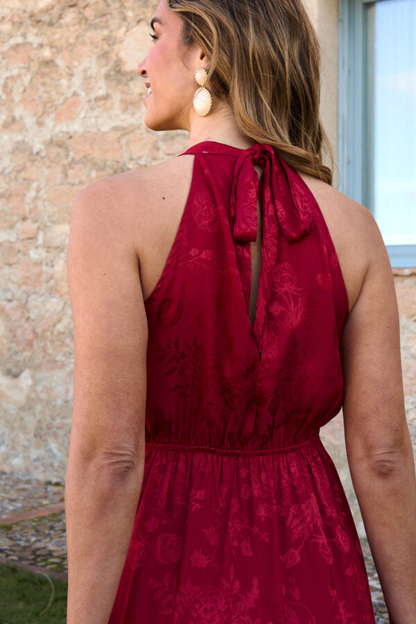 Pol&iacute;n Et Moi Vestido de convidada Victoria Vermelho