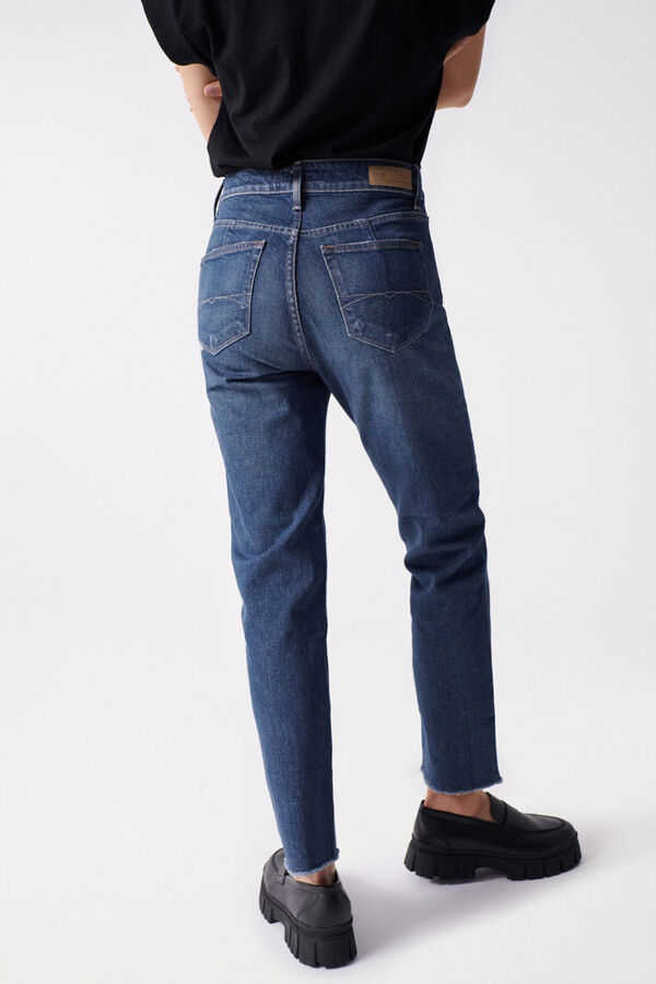 Cortefiel True cropped slim fit jeans Blue