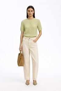 Selected Casaco de malha de malha aberta com manga curtas