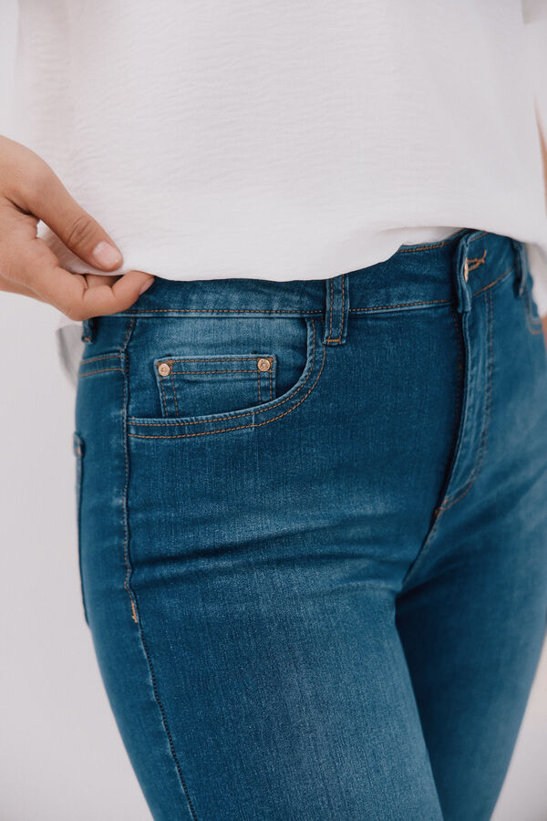 Cortefiel Sensational Straight Jeans Blue