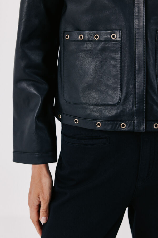 Cortefiel Studded jacket Black