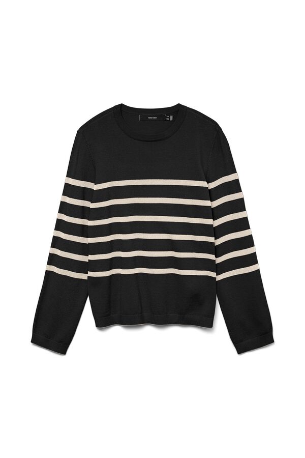 Vero Moda Camisola de malha &agrave;s riscas Preto