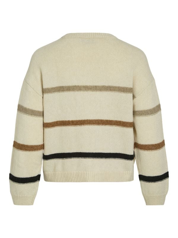 Cortefiel Striped knit jumper Grey