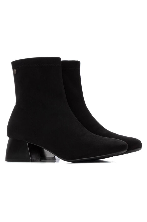 XTI Botins de salto de camurça Preto