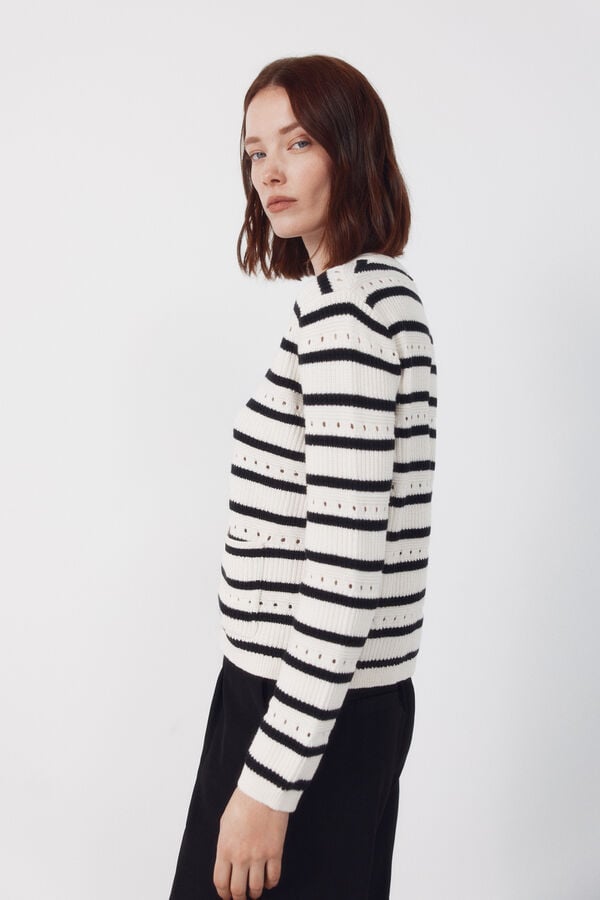 Cortefiel Short buttoned jacket Ivory