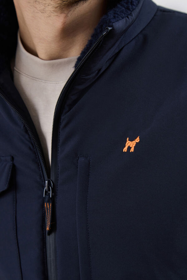 Williot Blusão híbrida de borrego Azul