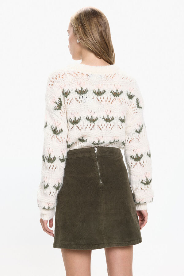 Vero Moda Saia curta de veludo cotelê Verde
