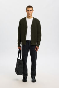 Selected Casaco de malha 100% algodão orgânico com gola em bico 