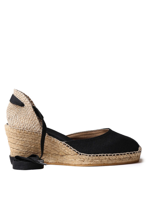 Toni Pons Jute wedge espadrille with piping Black