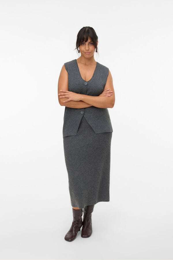 Vero Moda Curve Saia de malha 7/8 Cinzento