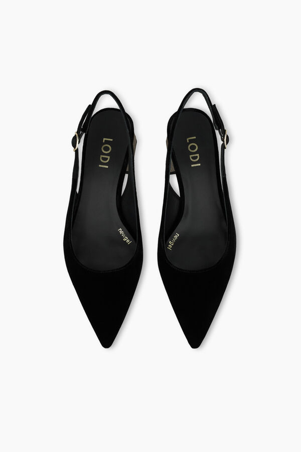 Lodi Velvet court shoes Black