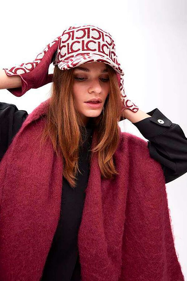 Lola Casademunt Visera logotipada Estampado granate