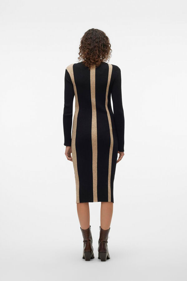 Vero Moda Vestido midi de malha  Preto