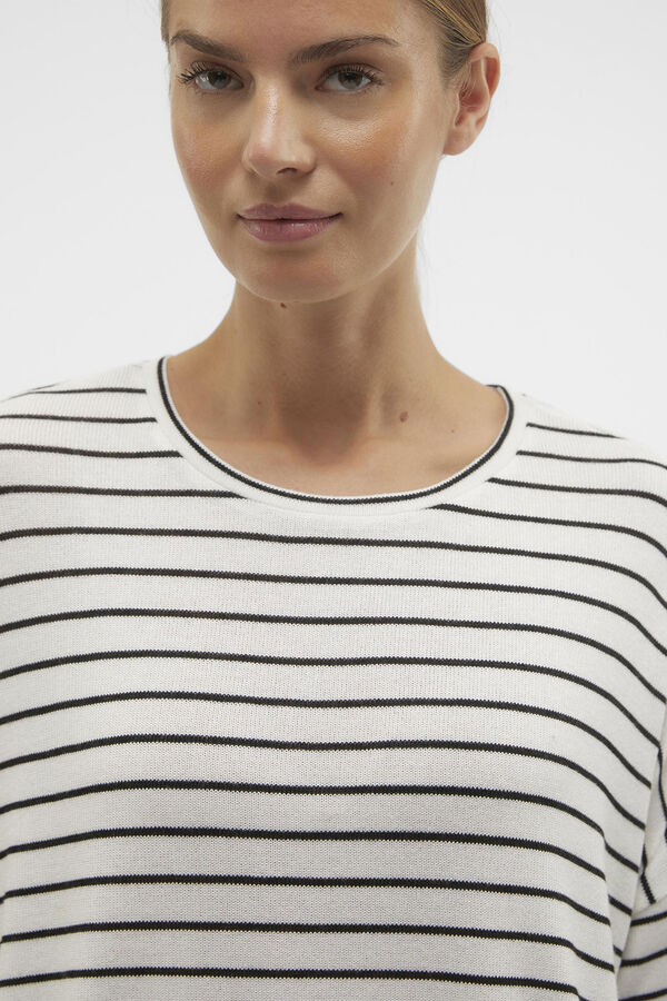 Vero Moda Camisola de malha manga 3/4 Branco