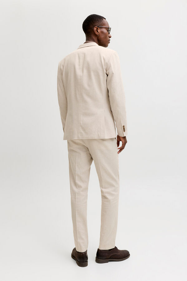 Jack & Jones Linen slim fit blazer Beige