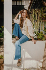 Slowlove Embroidered blouse Ivory