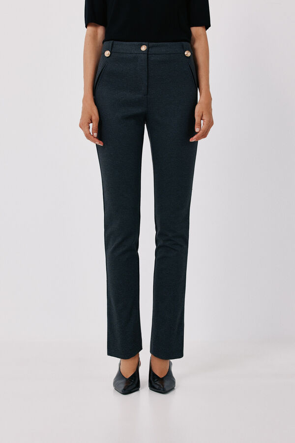 Cortefiel Pantal&oacute;n de mujer de punto roma Estampado gris