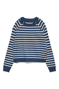 Vero Moda Camisola de malha com bot&otilde;es dourados