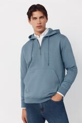 Cortefiel Sweatshirt with hood Blue