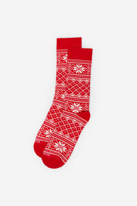 Cortefiel Motif socks gift box Red
