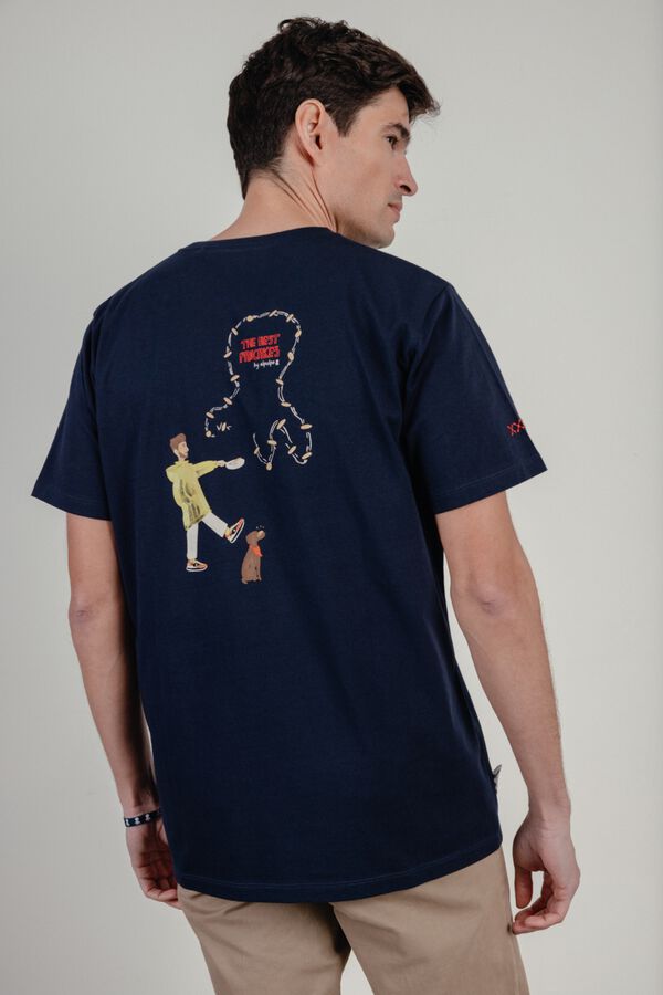 elPulpo T-shirt manga curta Azul